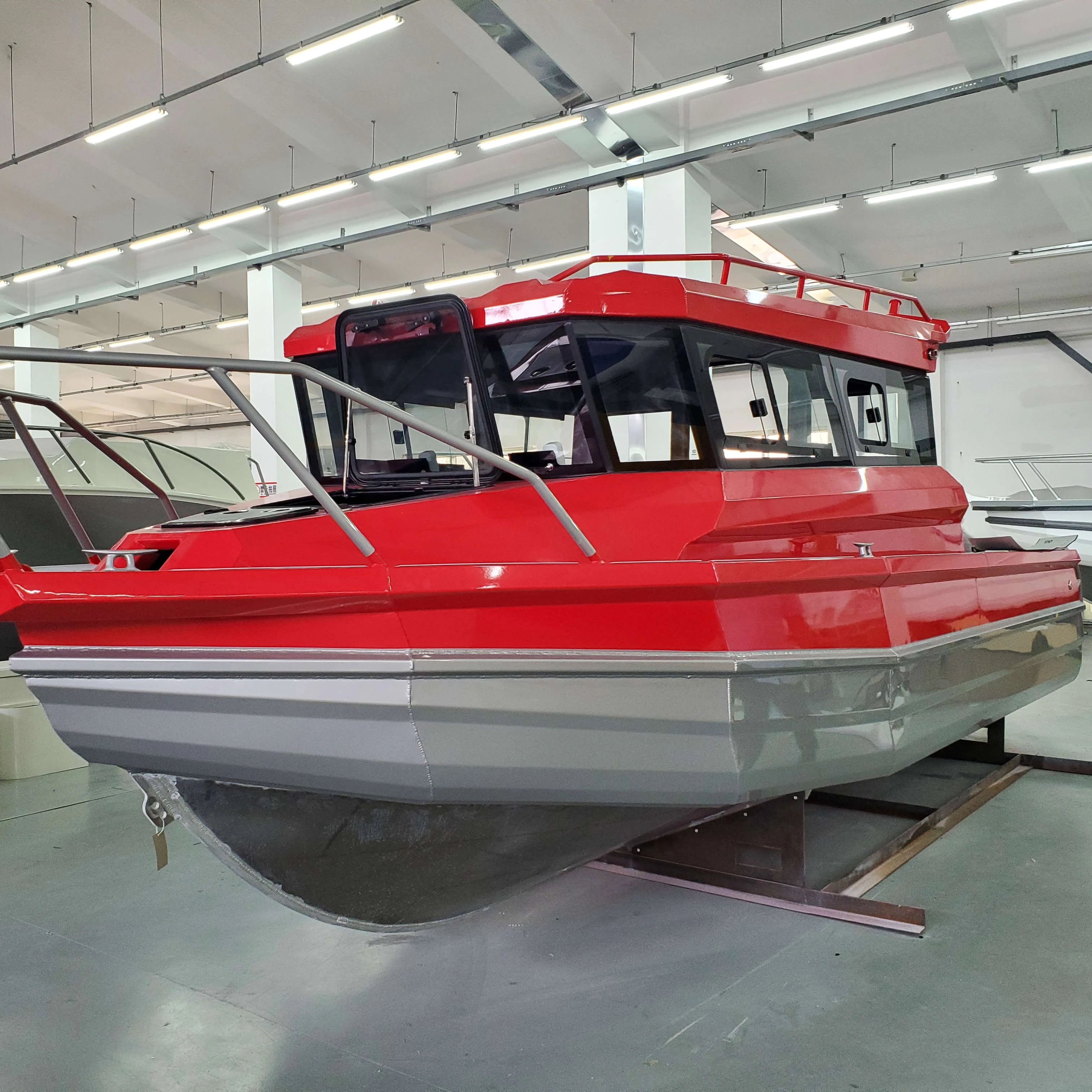 
25ft Enclosed Cabin Military Aluminum Rescue Offshore Fishing Boat with CE 