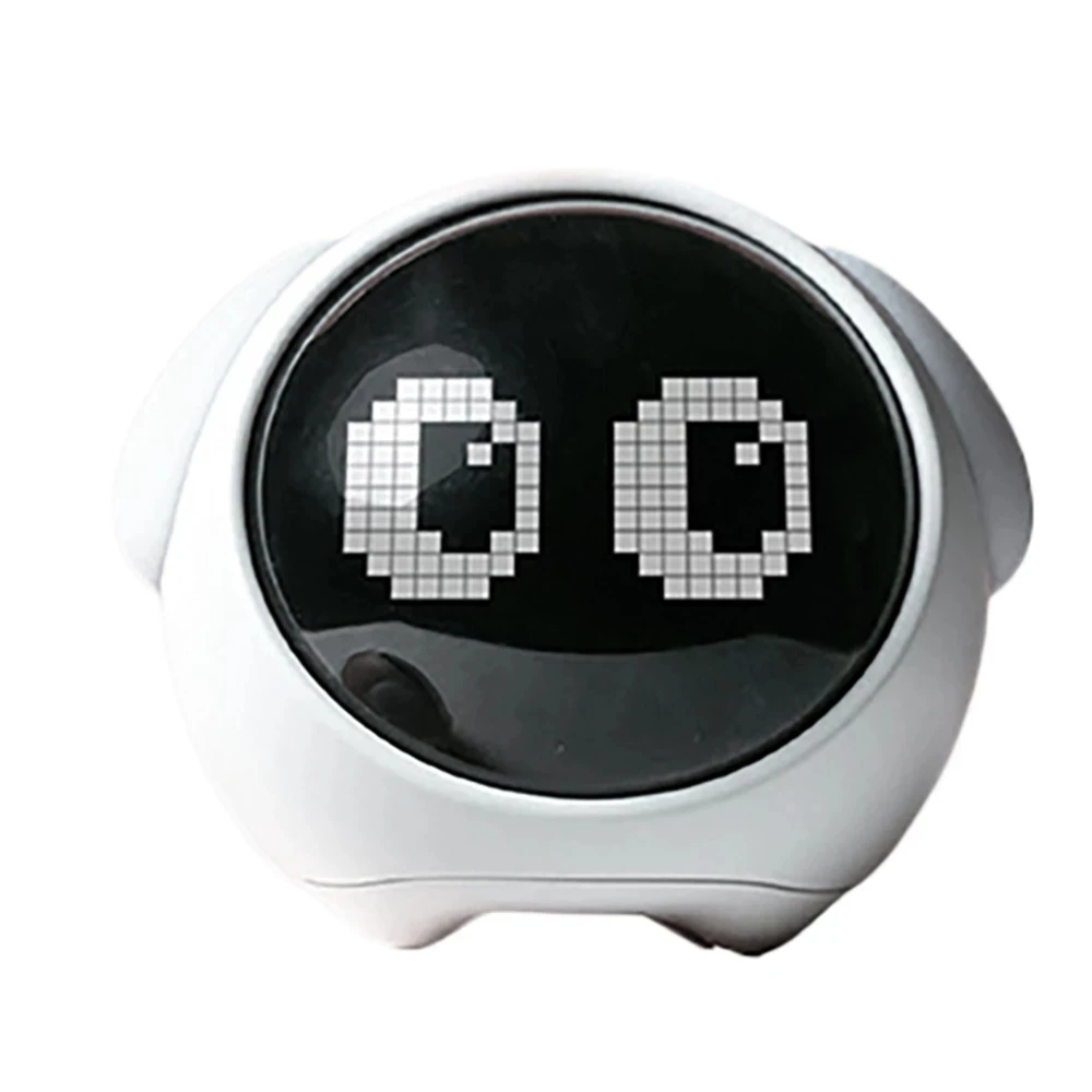 Cute Expression Pixel Kids Alarm Clock Multi Function Electronic Digital Led Night Wake Up Light Child Table Clock Night Light