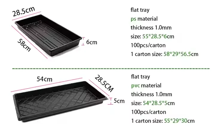 Eco-friendly Garden Hydroponic Garden Plant Microgreen Germination Tray Nursery Trays & Lids Plastic Seed Tray Plant Growing