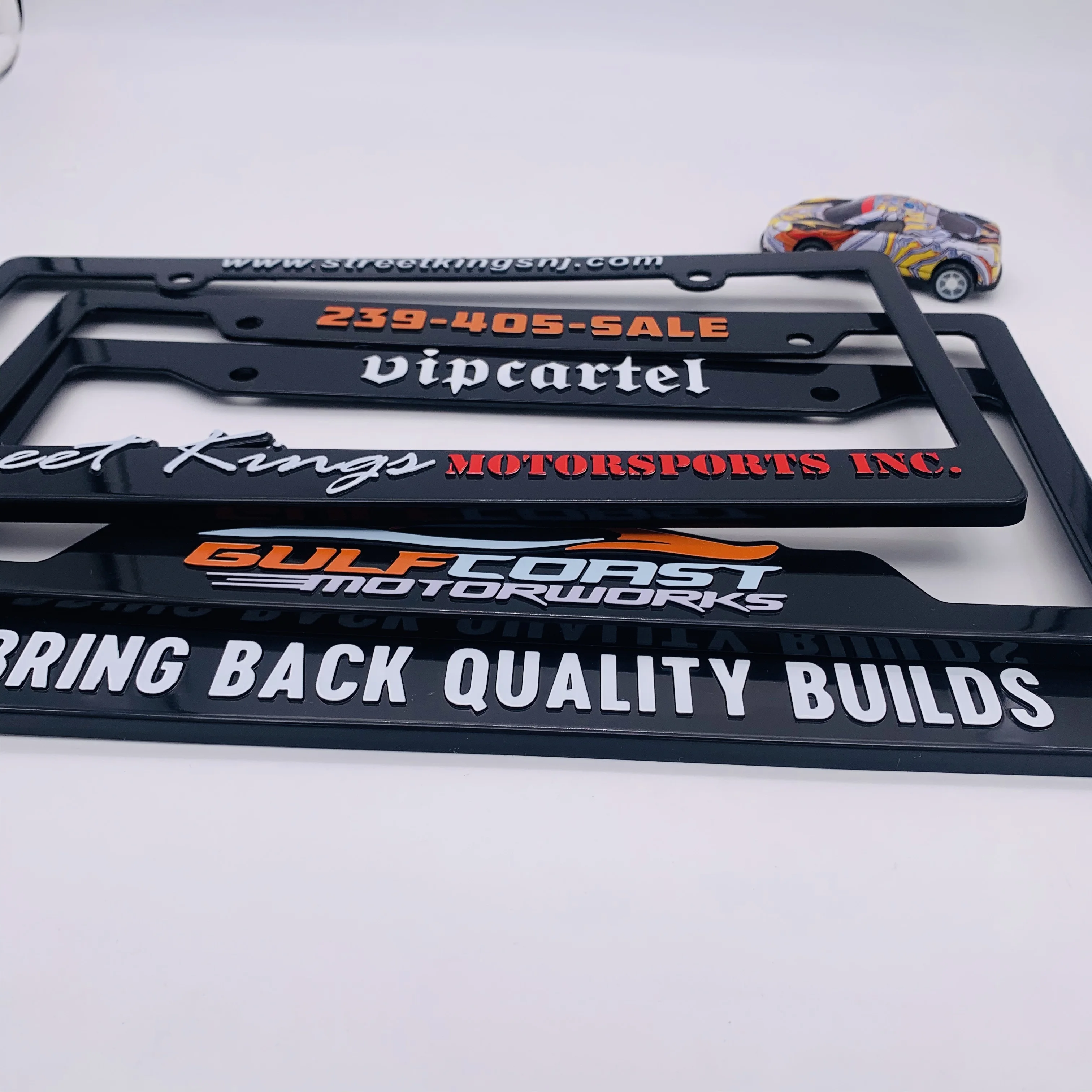 Custom personalized design your own Auto license plate cover frame plastic