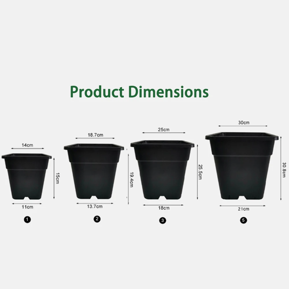 Small Square Flowerpot Desktop Potted Plant Succulent Planter Home Garden Decor Flower Pots Mini Plastic Pot