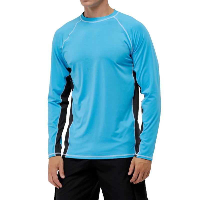 Sunscreen Long Sleeve Beach T-shirt Surfing Floating Diving Suit For Men Breathable Swimsuit