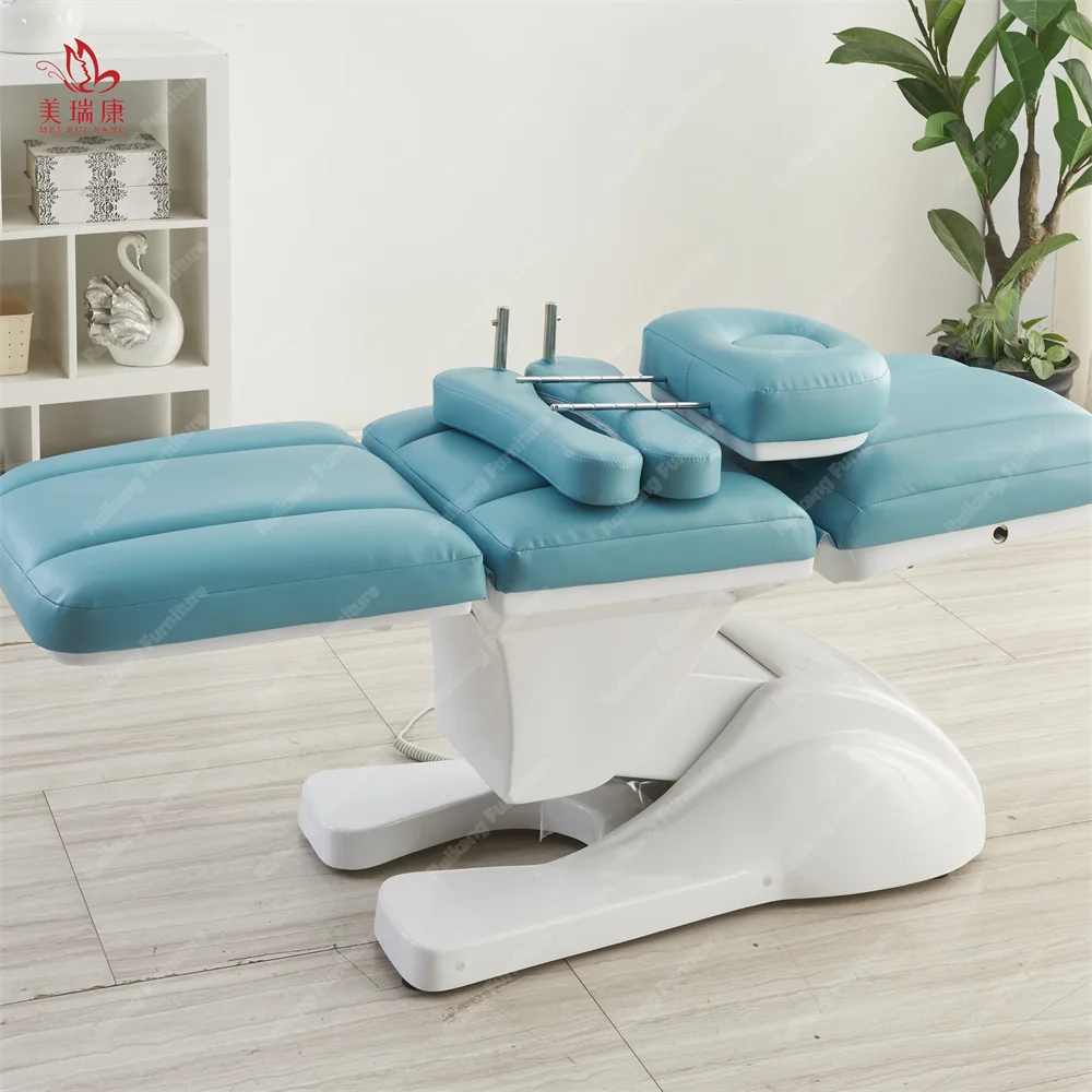 Hot Selling ergonomic aesthetic bed Beauty Beautician Salon 4 3 Motor Electric Facial Spa Massage Table Luxury Lash Bed
