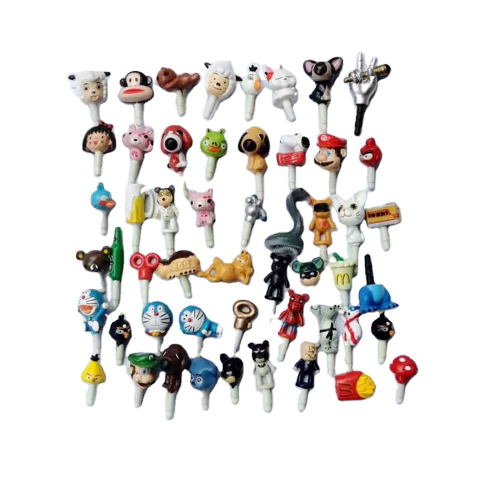 Advertising Hard Pvc Cartoon Shaped Creative Design Animal  Pvc Earphone Jack Dust Plug