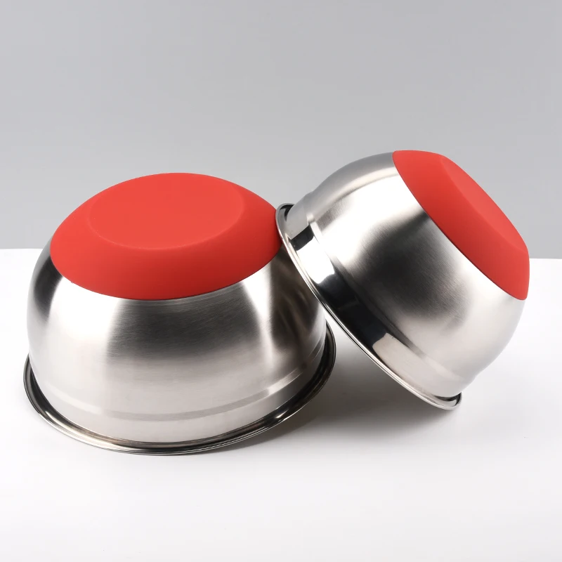 OEM Kitchen Tools Stainless Steel Mixing Bowl Food Grade Baking Tools Egg Bowl Salad Bowl Pack of 2