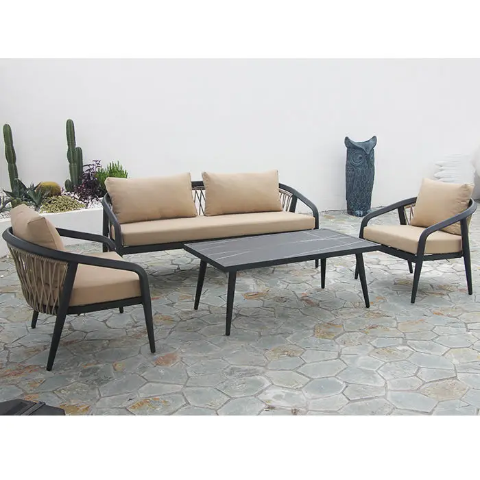 Wholesale Leisure Modern Luxury Outdoor Patio Garden Furniture Aluminum Sofa Set