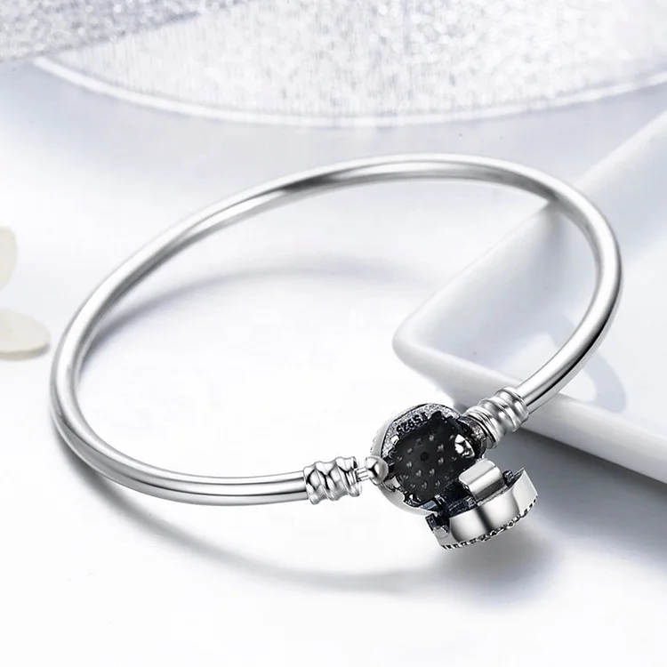 
Custom Jewelry Women Fashion Eye Design diy 925 sterling silver bangle beaded braclets 