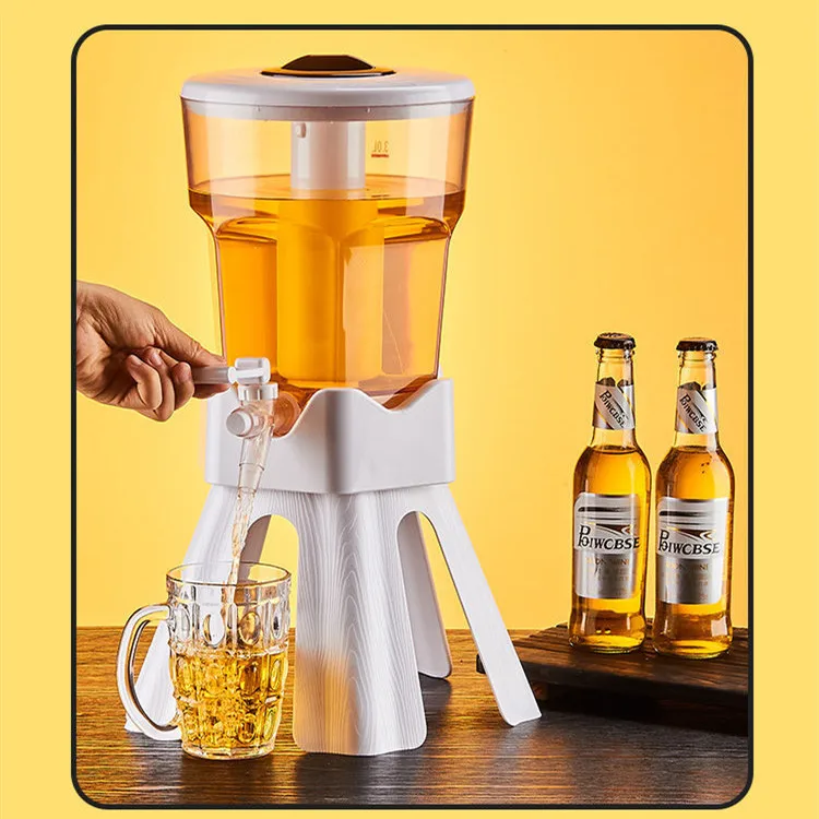 Оптовая продажа, пластиковые банки для пива, 3 л, большие банки для пива большой вместимости, треугольный диспенсер для вина, контейнер для пивных бочек