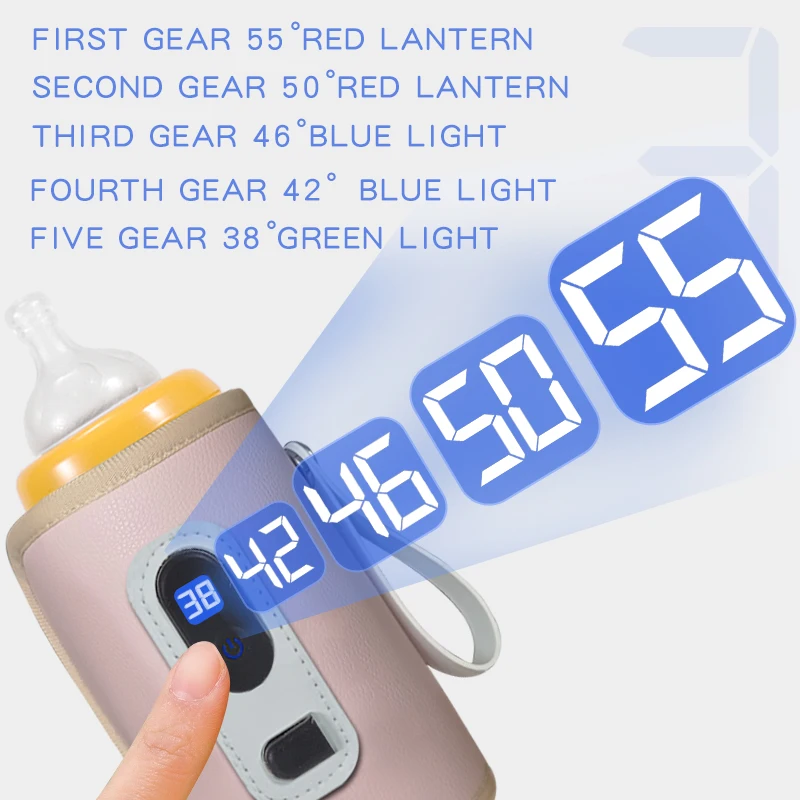 USB Milk Water Warmer Travel Stroller Insulated Bag Baby Nursing Bottle Heater Newborn Portable Bottle Feeding Warmers