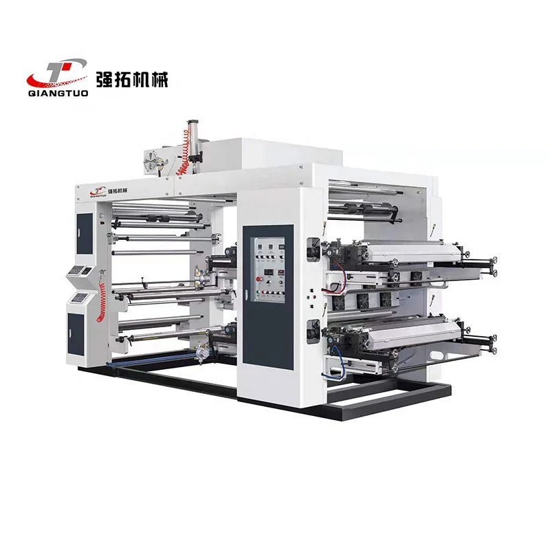 Semi-automatic QTL type with good quality 4 colors plastic bags flexographic printers/flexographic printing machine