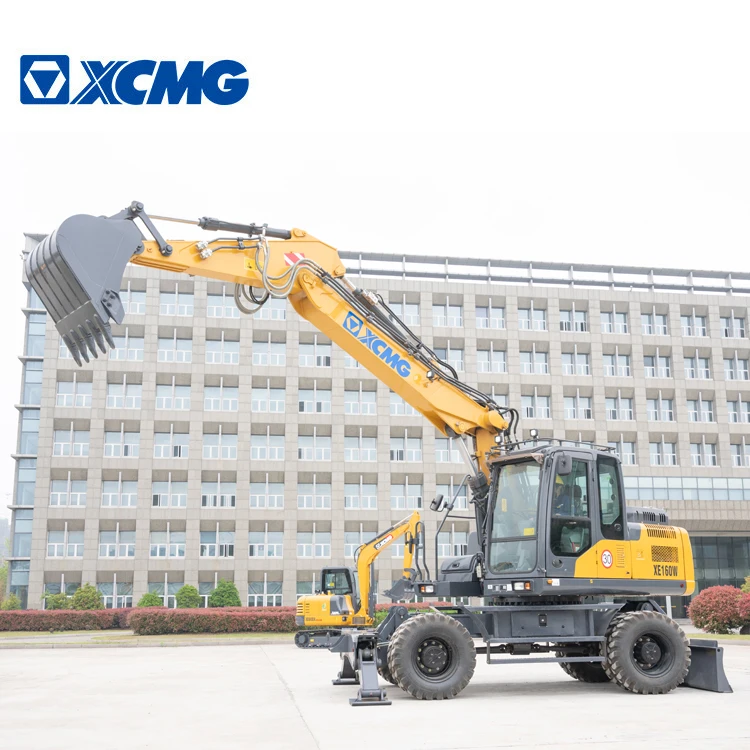 XCMG официальный б/у колесный экскаватор XE160W Китай высокое качество старый 16-тонный
