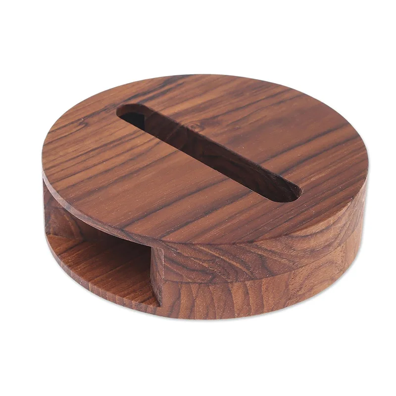 High Quality Wooden Multimedia Smart Phone Speaker Phone Stander Holder Classic Retro Style
