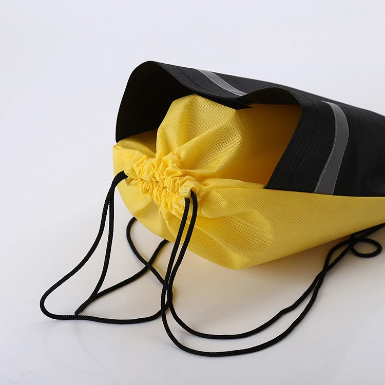 Оптовая продажа, индивидуальный рекламный многоразовый перерабатываемый нетканый мешок на шнурке