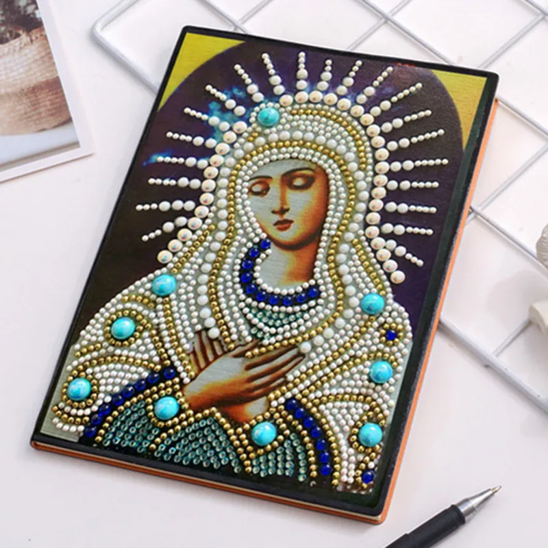 Special Shaped Diamond Painting A5 Notebook Animal Flower Religious Figures DIY Diary Book Stationery Student Gifts Note Book