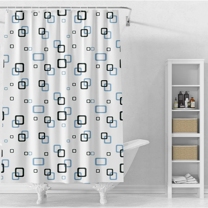 Hot Sale Waterproof Hotel Shower Curtain Bath Curtain PEVA Shower Curtain