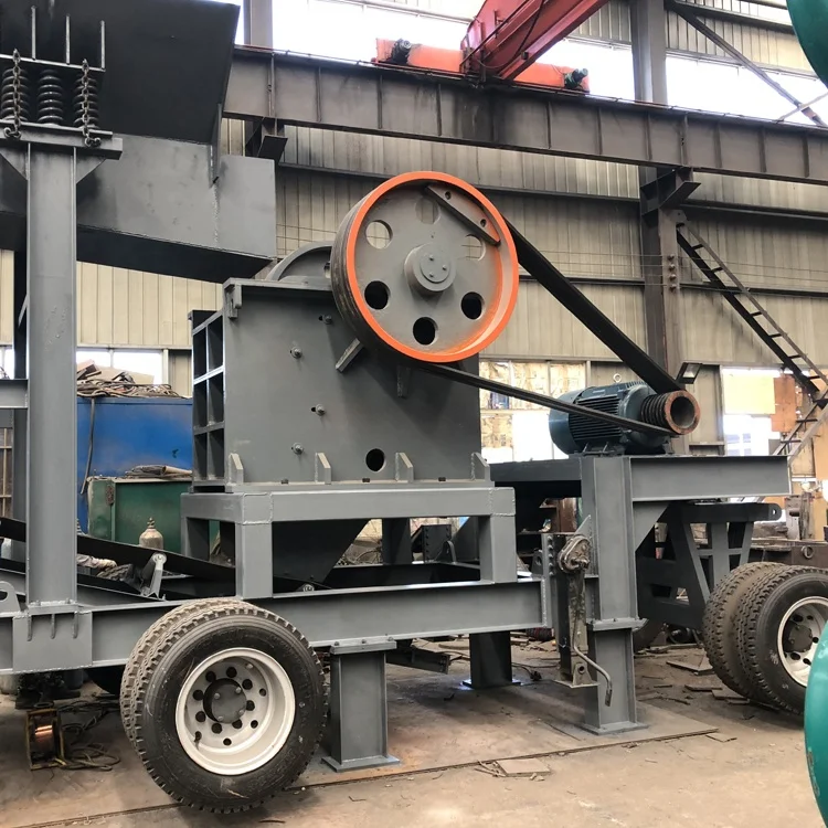 80tph Mobile Concrete crushing plant,Gravel Cobblestone Jaw Crusher with Belt Conveyor Station