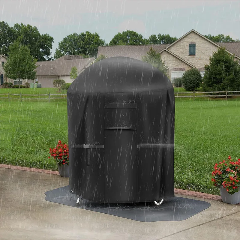 Waterproof 600D Heavy Duty Oxford Fabric Kettle BBQ Grill Cover 30 Inch Weber Charcoal Grills Anti-UV Furniture Covers