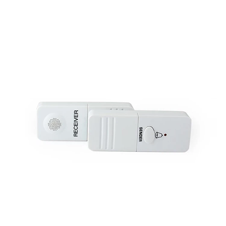 White Double Dingdong DC 433MHz Remote Control Push Button Wireless Door Bell Doorchime