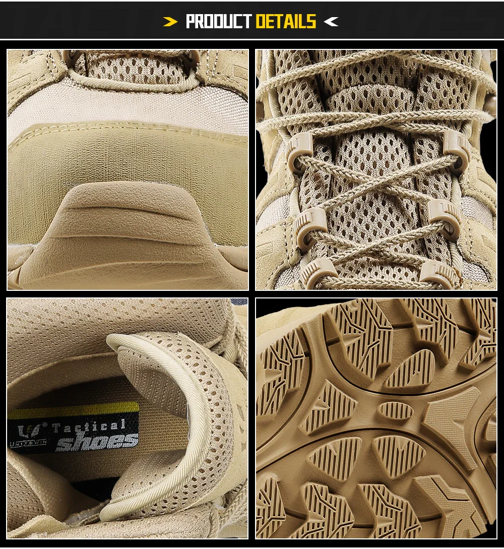 Men Leather Waterproof Tactical Boots Breathable Nylon Outdoor Sport Desert Climbing High Quality Trekking Hiking Combat boots