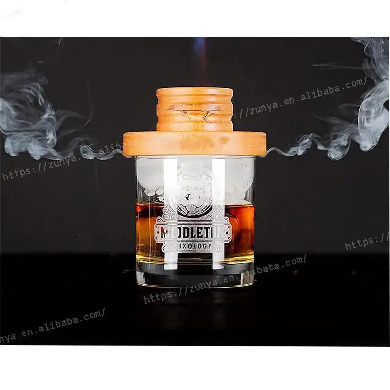 Whiskey Smoker Kit with Torch 6 Flavors Wood Chips, Cocktail Smoker Infuser Kit, Old Fashioned Drink Smoker Kit