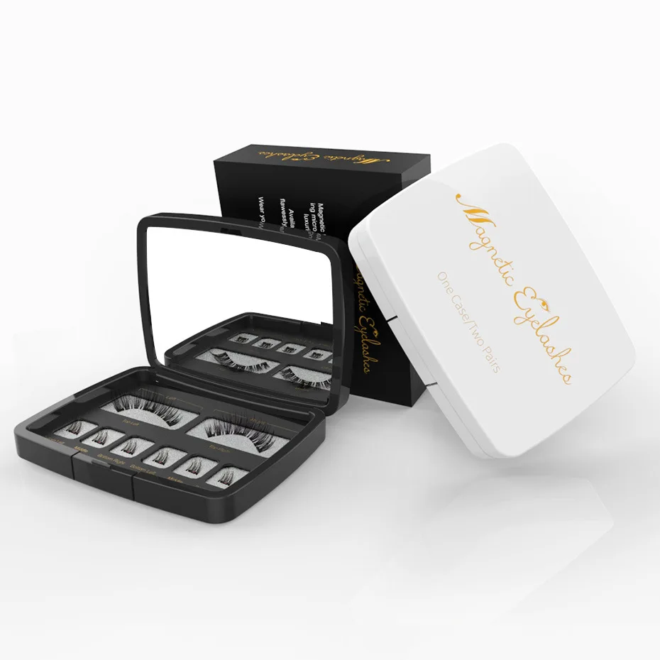 
qingdao magnetic eyelashes mink magnetic lash and eyeliner 3D Multi layered magnetic lashes for sale magnetische wimpers 