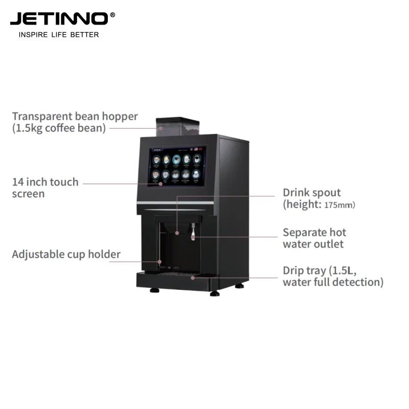 JL26-ES4C Coffee Makers Automatic Fully Automatic Coffee Machine Bean To Cup Machine Coffee Automatic