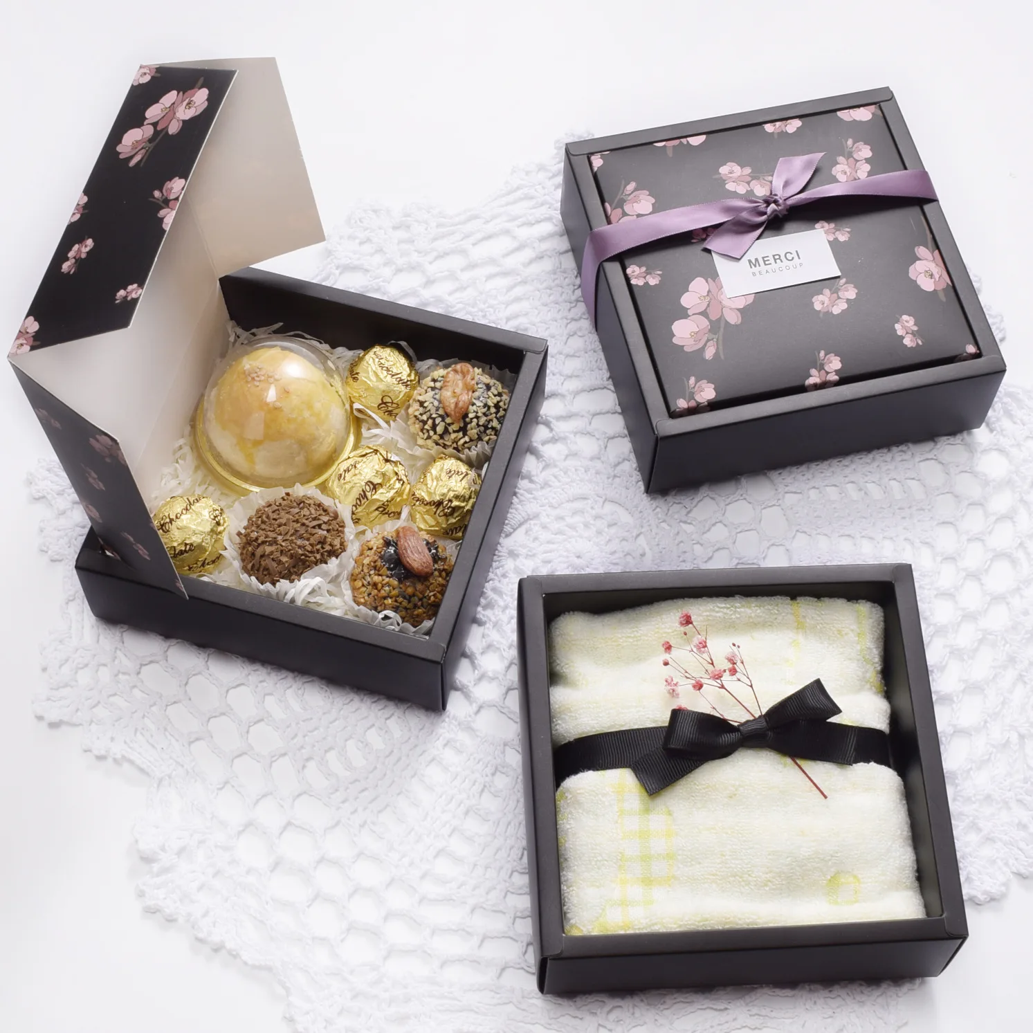 Korean High-end Clamshell Tea Handmade Soap Moon Cake Packaging Gift Box 80 Grams Towel Clothing Packaging Gift Box In Stock