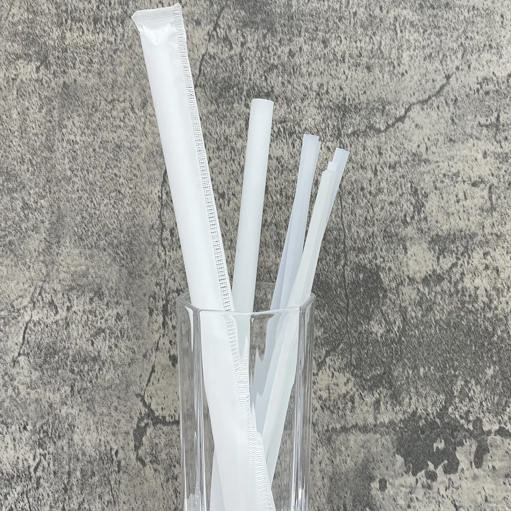 Quanhua Enjoy Cool Drinking PLA Straw Straight Straw Made From Cornstarch Eco Friendly Compostable CPLA Straws