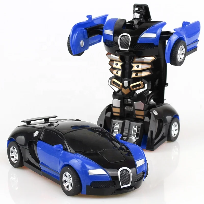 
Wholesale cheap kids children plastic diecast cars robot automatic transformed car toy  (62299224736)