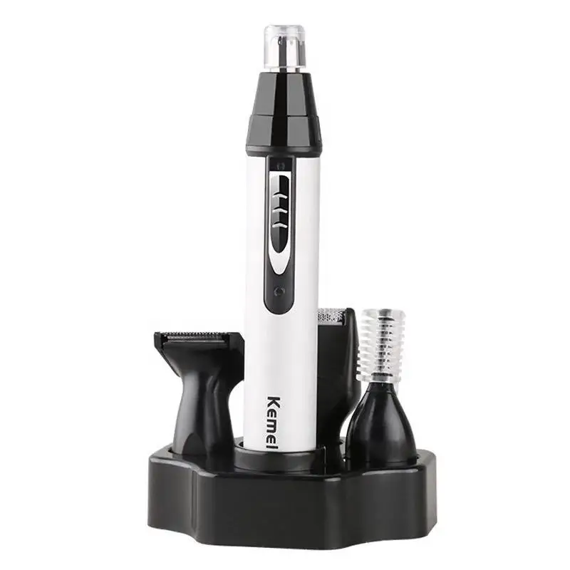 kemei KM-6650 Manufacturer Direct Sales 4 In 1 Rechargeable Facial Care Beard And Nose Hair Trimmer Electric Shaver