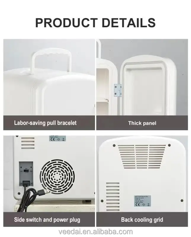 9L  Electric AC/DC Compressor Fridge Car Refrigerator Suitable for All Trucks Bus RV Boat Coaches 12V  White Camping Power