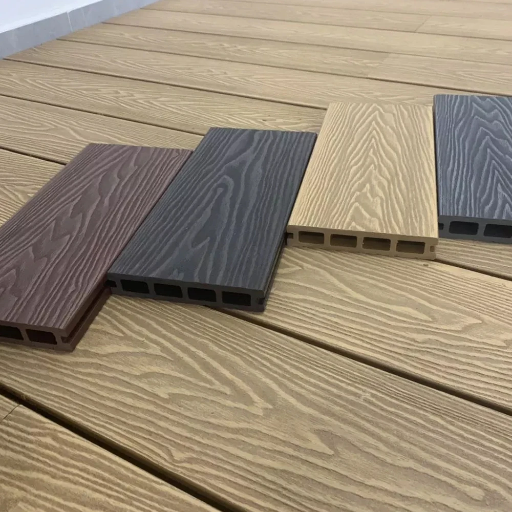 2024 new Waterproof Garden panel outdoor grooved terrace wood plastic composite wpc decking flooring