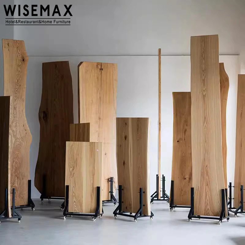 WISEMAX Vintage homestaly irregular natural wooden table top solid wood live edge wood slab for counter top dining table