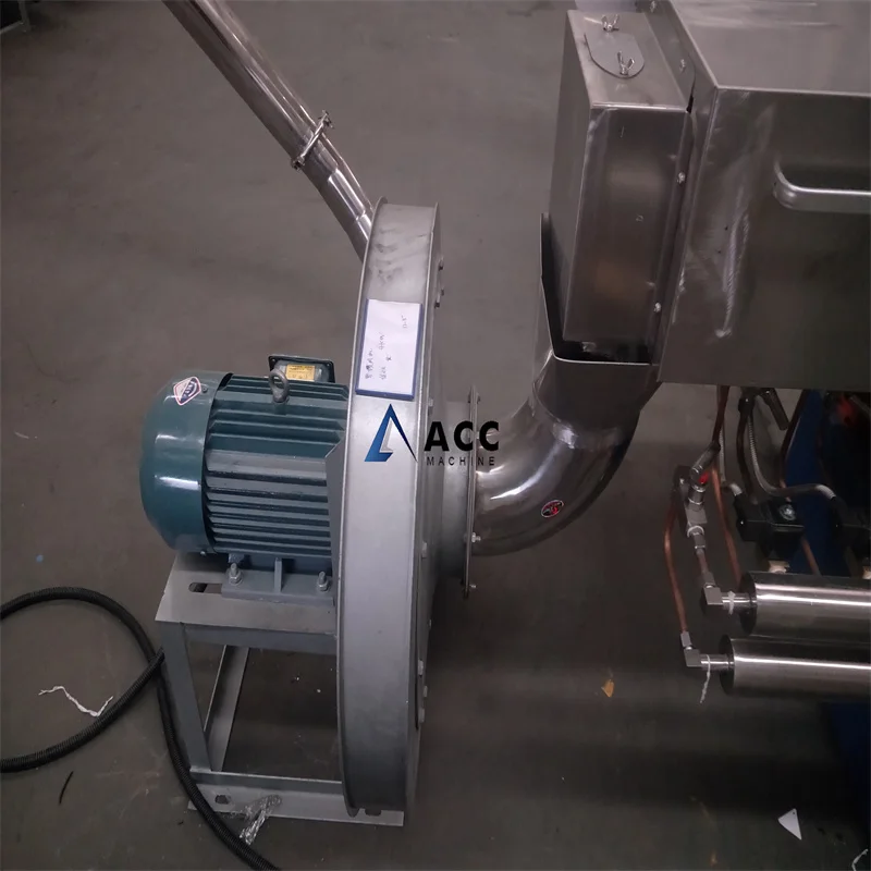 150kg-300kg output WPC compound granules Parallel double screw extrusion die head pelletizing machine line