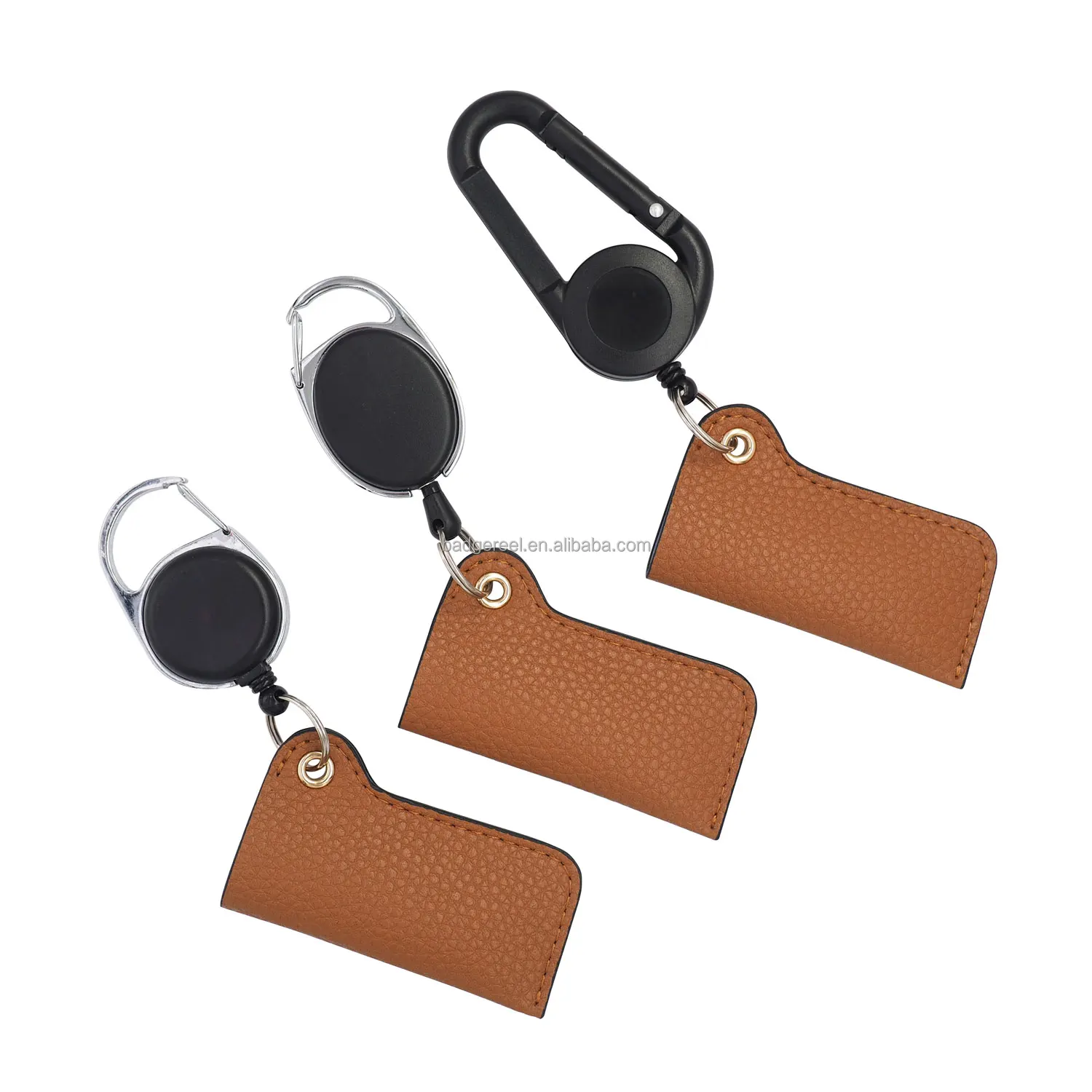 Выдвижной карабин, держатель для удостоверения личности с кожаной зажигалкой. Поводок брелок для ключей катушка для йо-йо