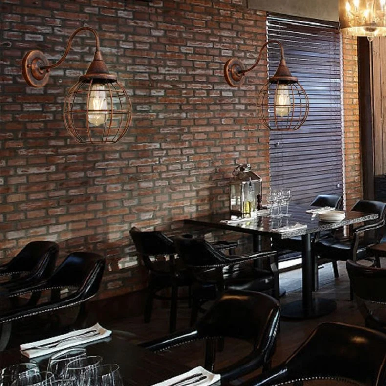 Black Color Industrial Restaurant Vintage Lamps Cafe Clothes Shop Office Bar LED Lighting Antique Wall Lamp