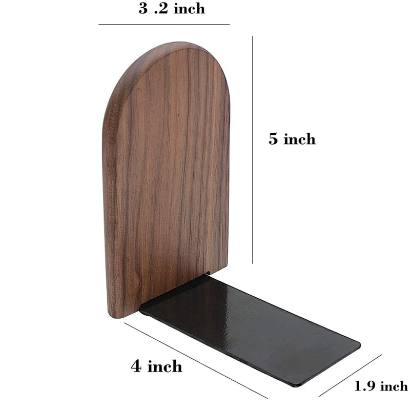 Wholesale L Shape Wood Bookends Portable Book Holder Stand Wooden Bookend