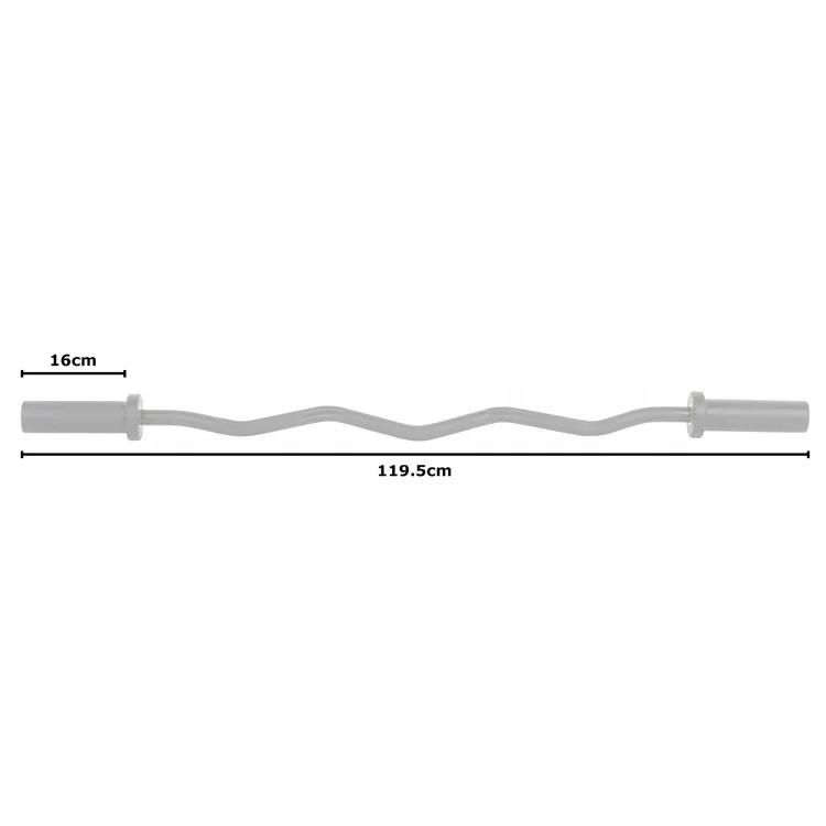 Fitness Training Gym Exercise Home Steel Power Weightlifting EZ Curl Threaded Barbell Bar
