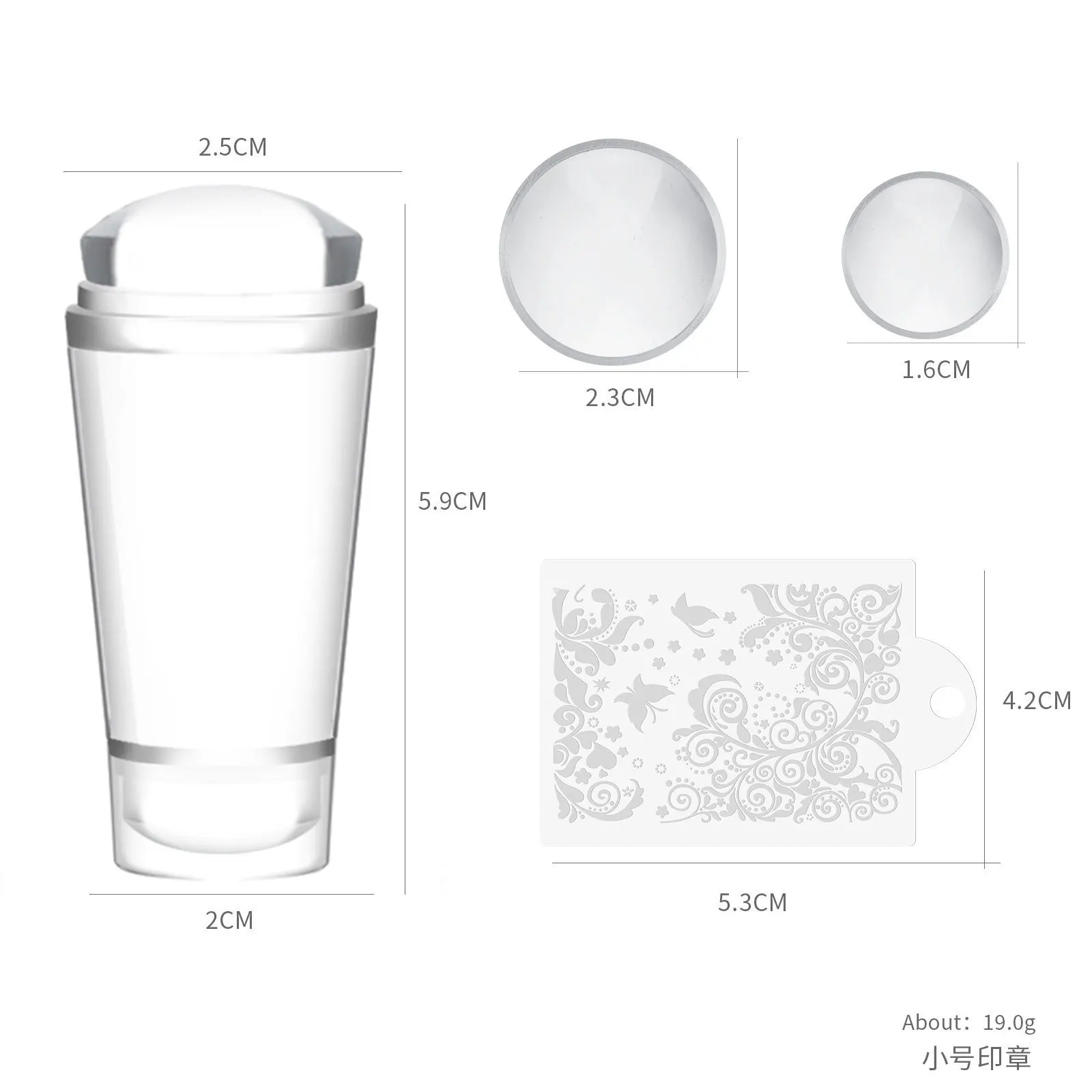 Nail Supplier Clear Silicone Jelly Nail Art Stamper Tool Stamping Kit French pvc pattern plate Nail Stamp with Scrapers designs