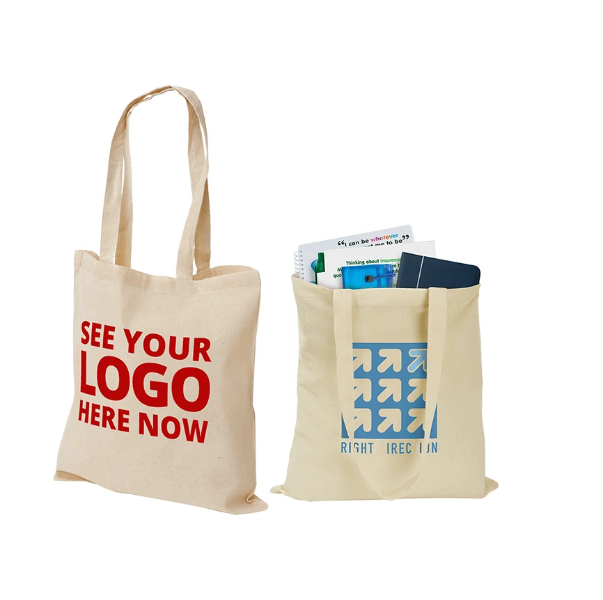 Сумка для покупок из натурального переработанного хлопка с цифровой печатью
