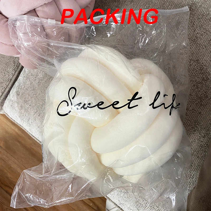 Factory Direct Polyester Soft Crystal Velvet Knot Ball Cushion Pillow for Home & Car Decor Competitive Price Sofa Usage