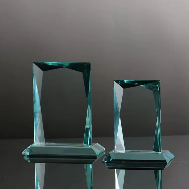 guangzhou cheap wholesale Personalized Blank Crystal Glass Medal China Trophy For Souvenir Events