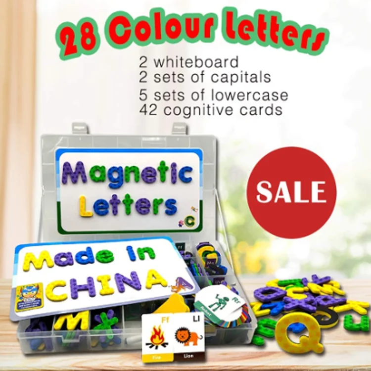 Educational Kids Toy Colorful Eva Flexible Letters Arabic Numbers Magnetic Foam Alphabet Sets With Writing Magnet Board