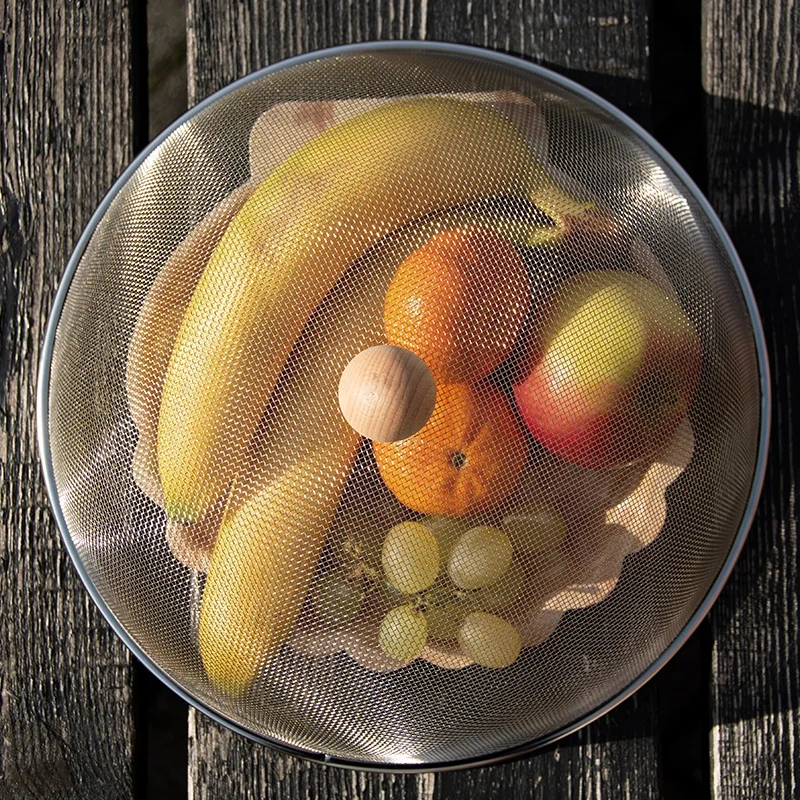 customize  stainless steel reusable food cover umbrella fly cap  plate food storage stackable  net mesh food covers