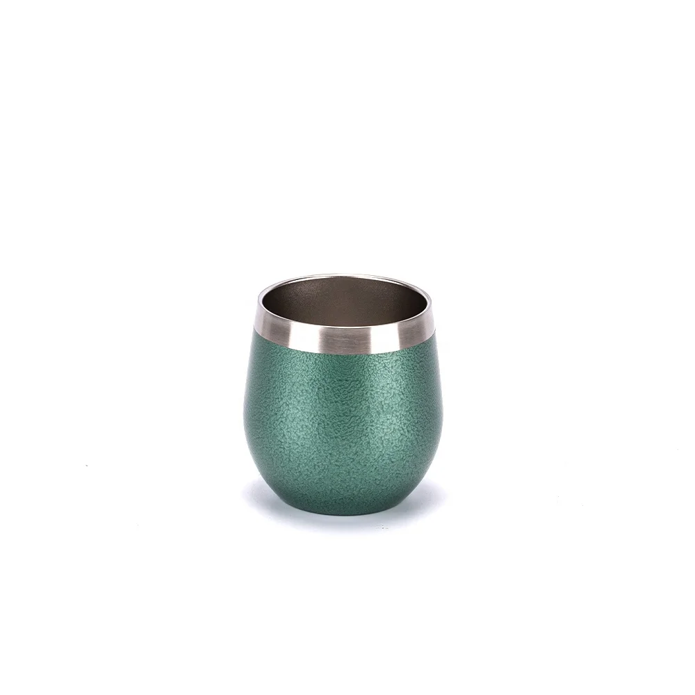 6.5oz BPA free reusable double wall stainless steel personalized custom shot glasses vacuum insulated wine tumbler cups