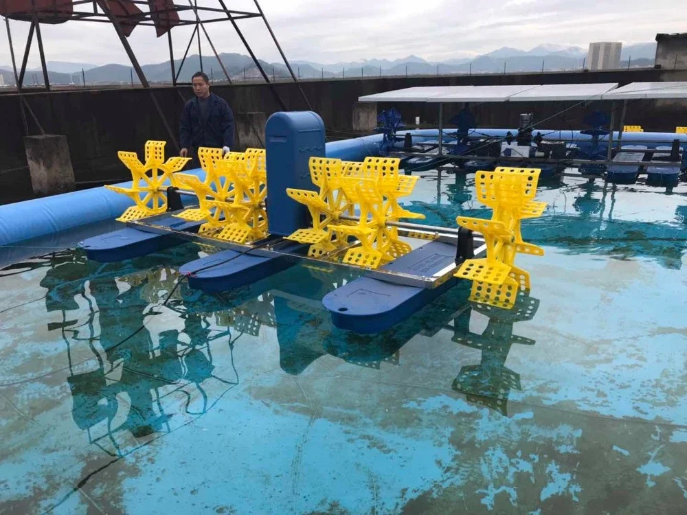 Factory Directly Supply DC Solar Power Aerator Fish Pond Paddle Wheel Aerator