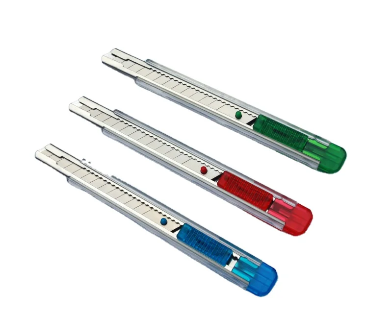 wholesale 9mm mini snap off art paper knife cutter for cutting or DIY