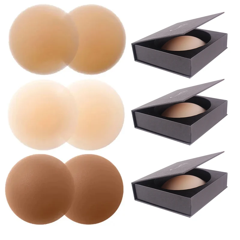 Wholesaler Opaque Washable Reusable Self Sticky Adhesive Silicone Non Glue Nipple Cover