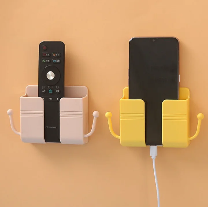 2024 Wall Charger Hook Mobile Charging Port Remote Control Wall Cell Phone Holder Universal