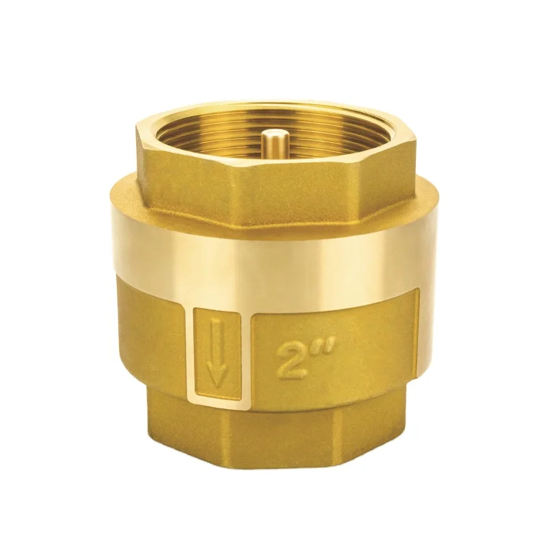 Cheap Quadruple female brass check valve brass core check spring vertical internal silk check valve Valves